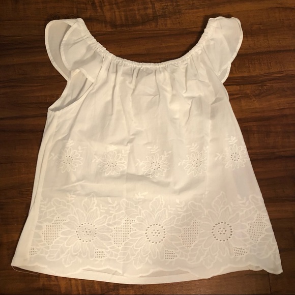 Alice eyelet top white 6469
